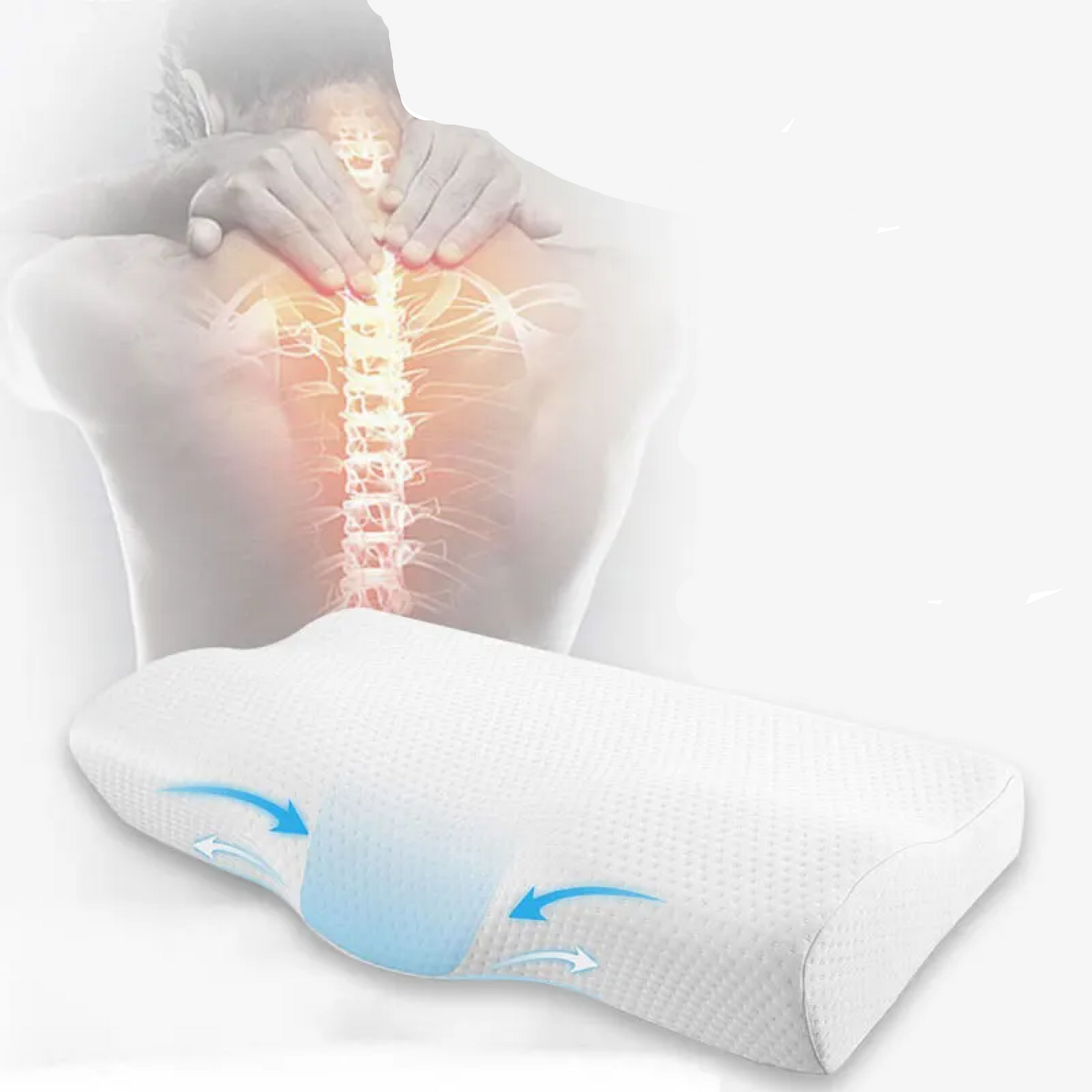 OrthoSleep™ Memory Foam Pillow – Ergonomic Support, Deep Rest & Cervical Relief