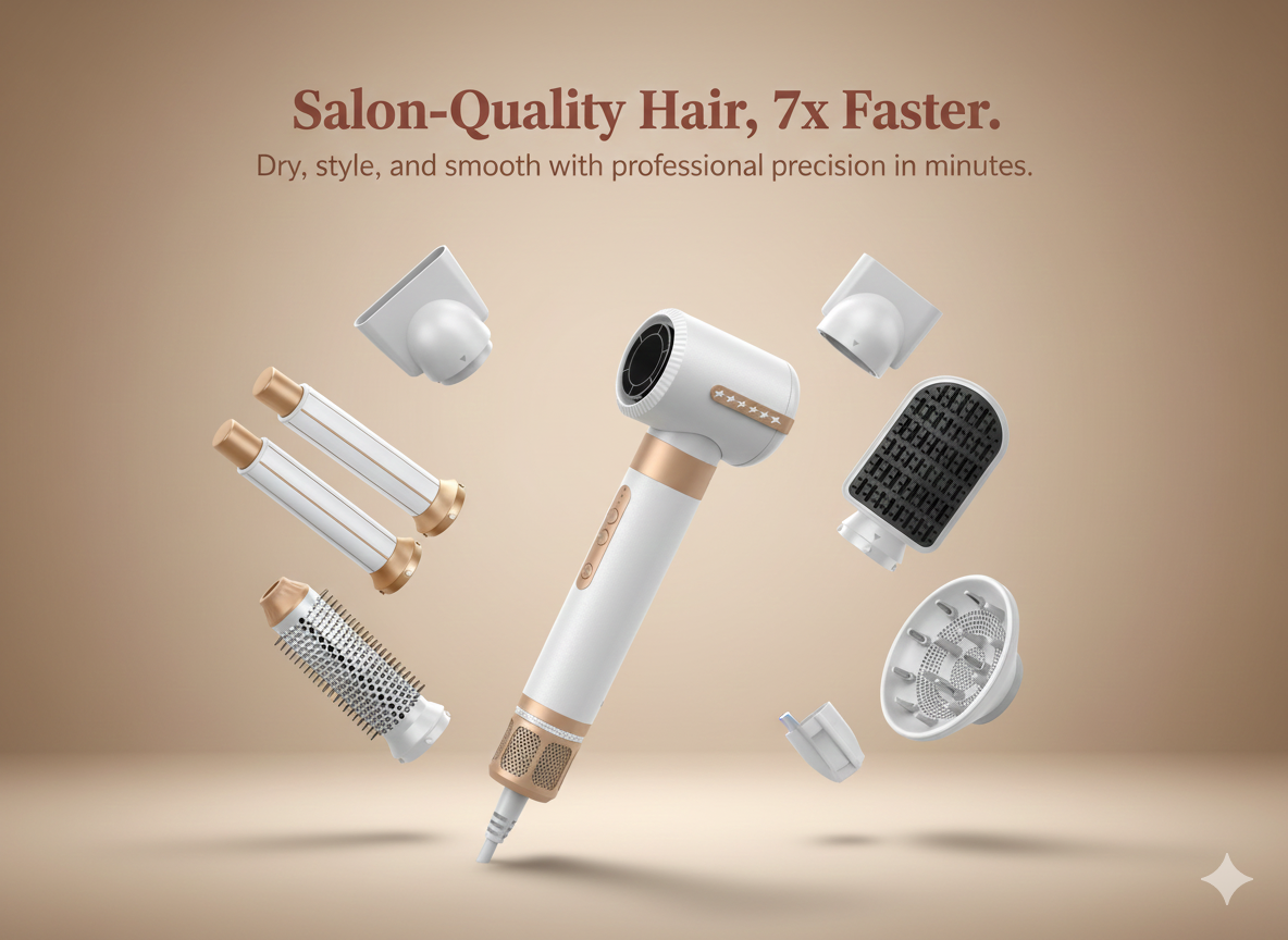 QuickStyle™ 7-in-1 Hair Dryer [Faster Styling, Less Time in the Mirror]