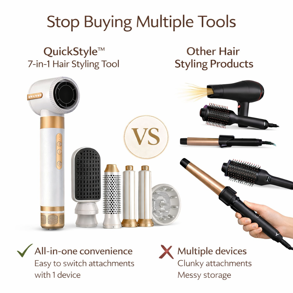 QuickStyle™ 7-in-1 Hair Dryer [Faster Styling, Less Time in the Mirror]