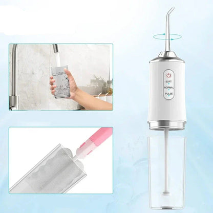 BrilhoJet™ Portable Dental Water Flosser – Deep Cleaning, USB Rechargeable & Compact Design